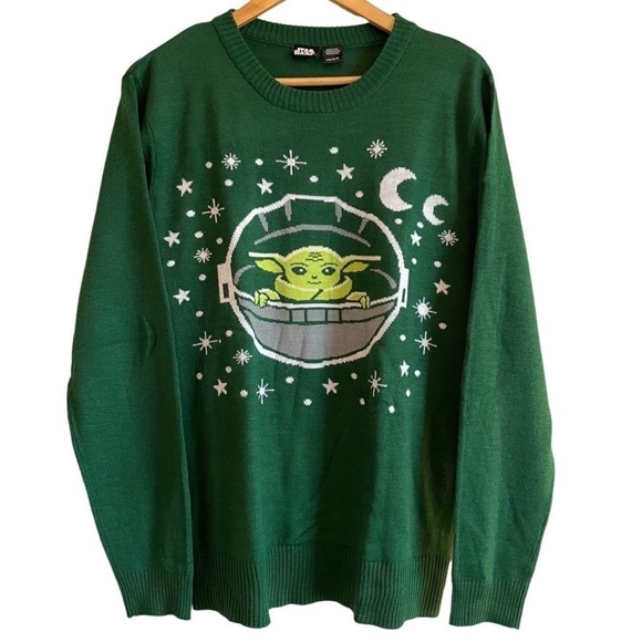 Star Wars The Mandalorian The Child Grogu Baby Yoda Sweater - Picture 2 of 8